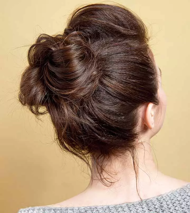 Dark Brown Loose Voluminous Bun Dark Brown Loose Voluminous Bun — Messy Updo