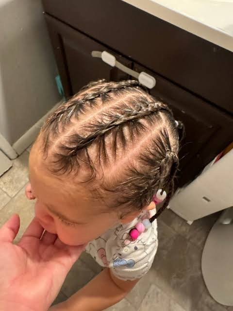 Wavy Thick Braids to Collarbone — Toddler Braids