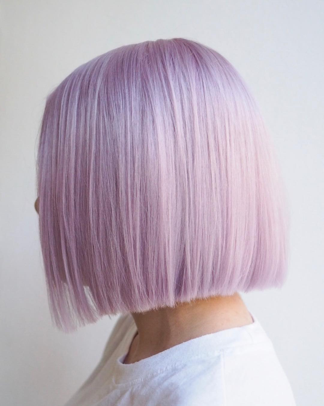 Fine Straight Bob in Vibrant Lilac — Lilac Hair