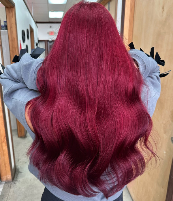 Vibrant Dark Red Visual Idea — Dark Red Hair
