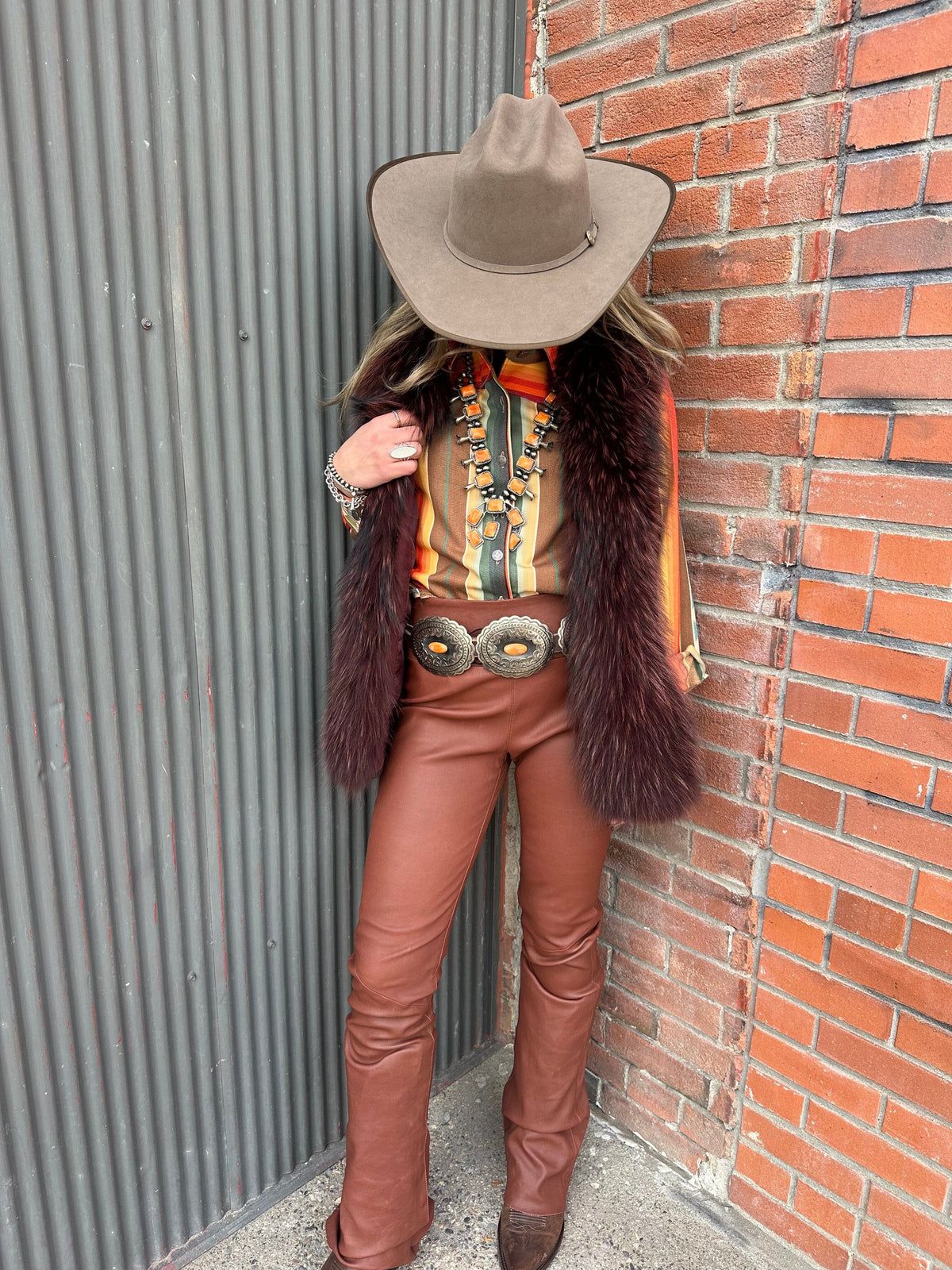 Fur Vest and Leather Pants for a Luxe Western Statement Fur Vest and Leather Pants for a Luxe Western Statement — Yellowstone Outfits