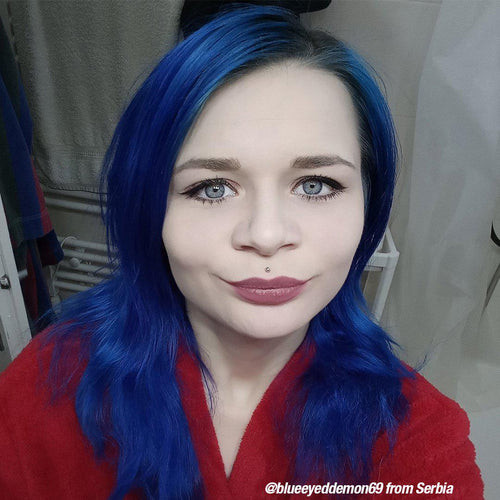 Vibrant Navy Air-Dried Waves Vibrant Navy Air-Dried Waves — Navy Blue Hair