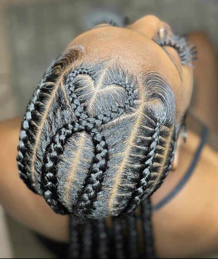 Heart Shape Stitch Braids