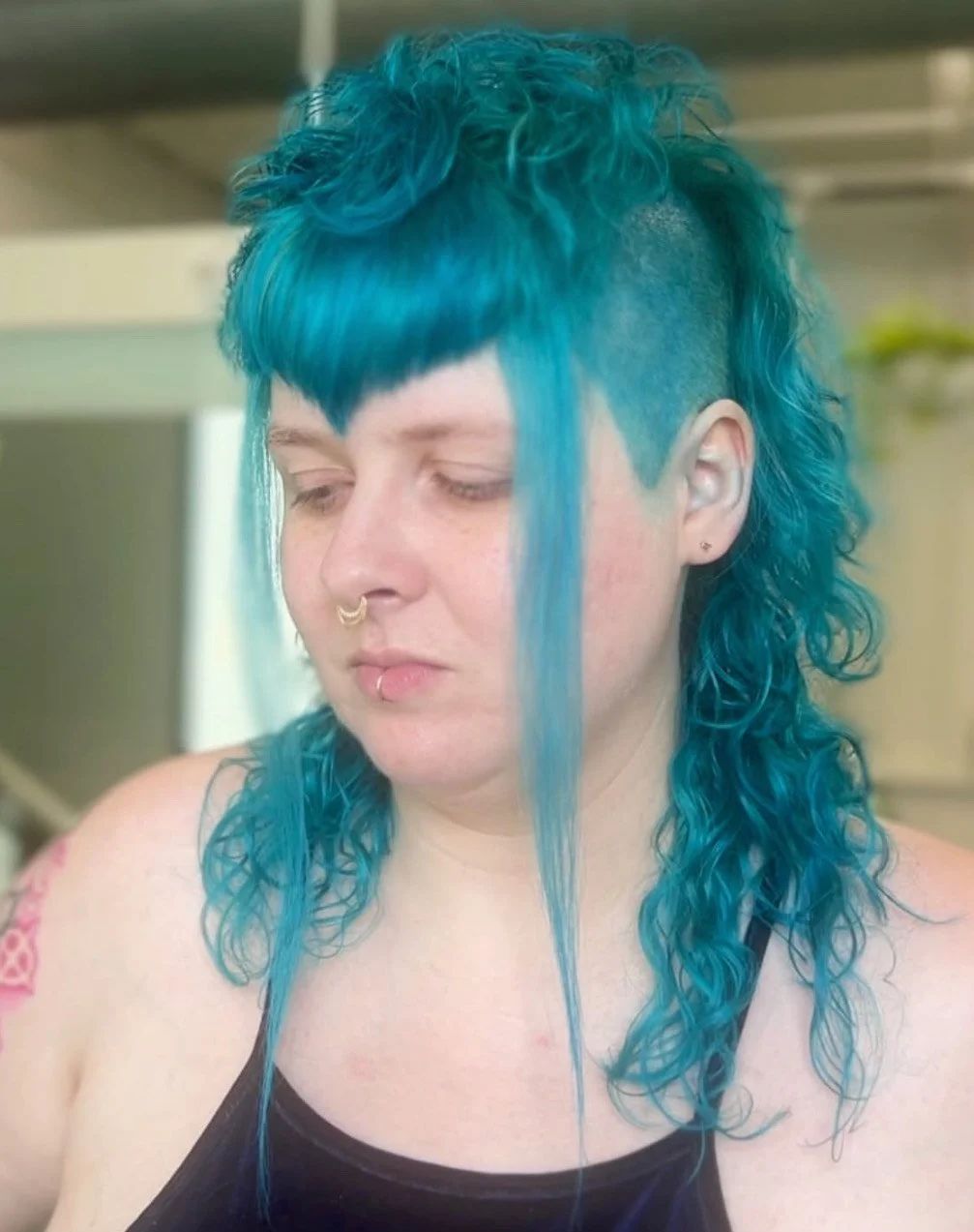Bright Teal Visual Idea — Alt Hairstyles
