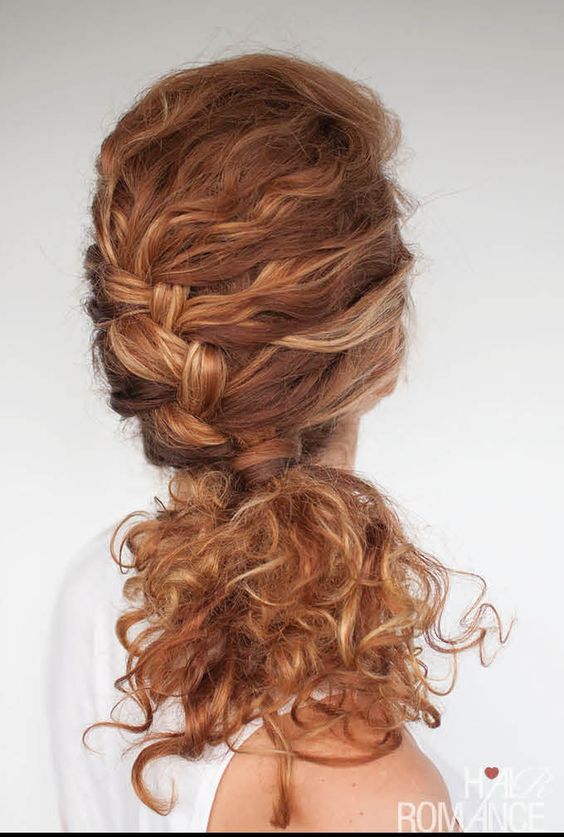 Braided Ponytail With Auburn Braided Ponytail With Auburn — Easy Hairstyles for Curly Hair