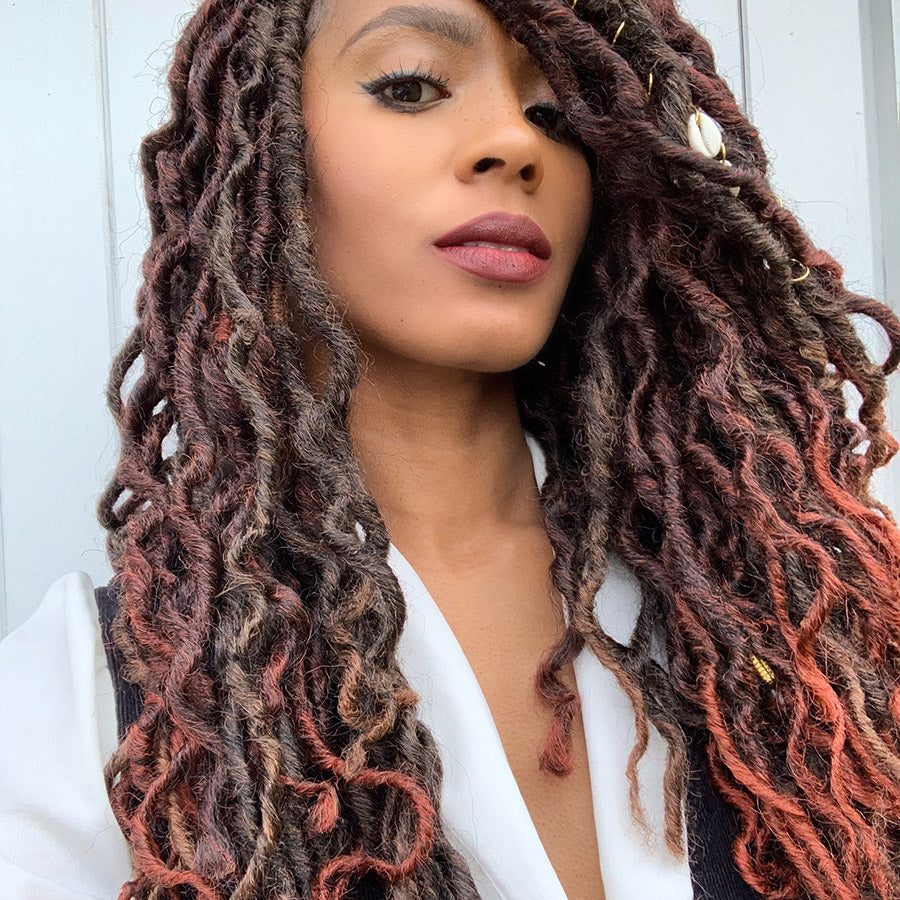 Multi-Tonal Auburn Copper Gold Faux Locs
