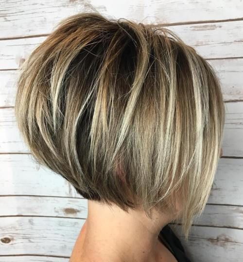 Chin Stacked Dark Blonde Inverted Bob Chin Stacked Dark Blonde Inverted Bob