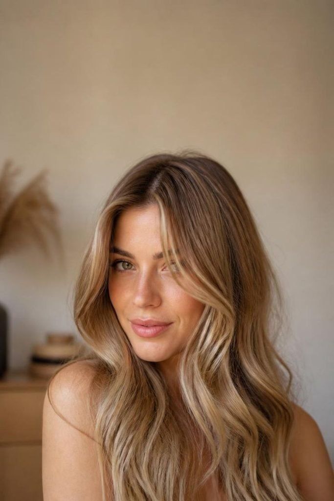 Honey Blonde Balayage On Shoulder Length Honey Blonde Balayage On Shoulder Length — Hair Color for Tan Skin