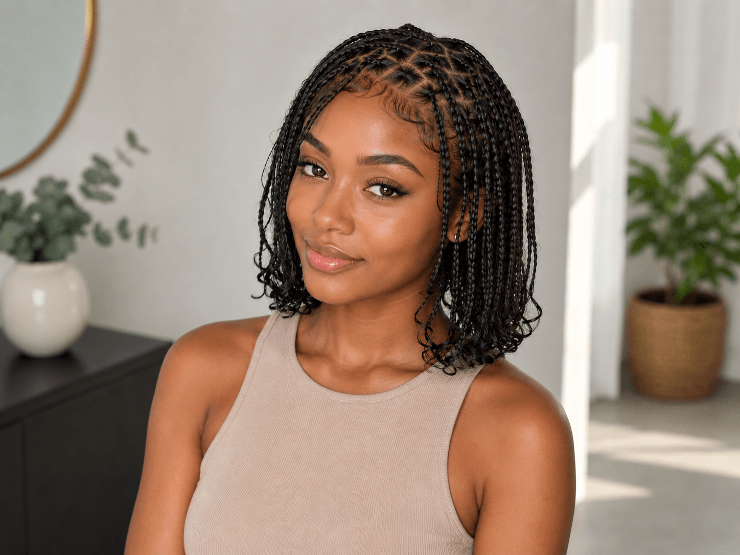 Loose Wavy Collarbone Box Braids Loose Wavy Collarbone Box Braids — Braided Hairstyles for Black Women