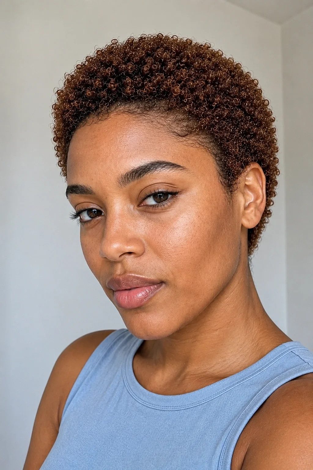 Effortless Natural Curly Pixie — TWA Hairstyles