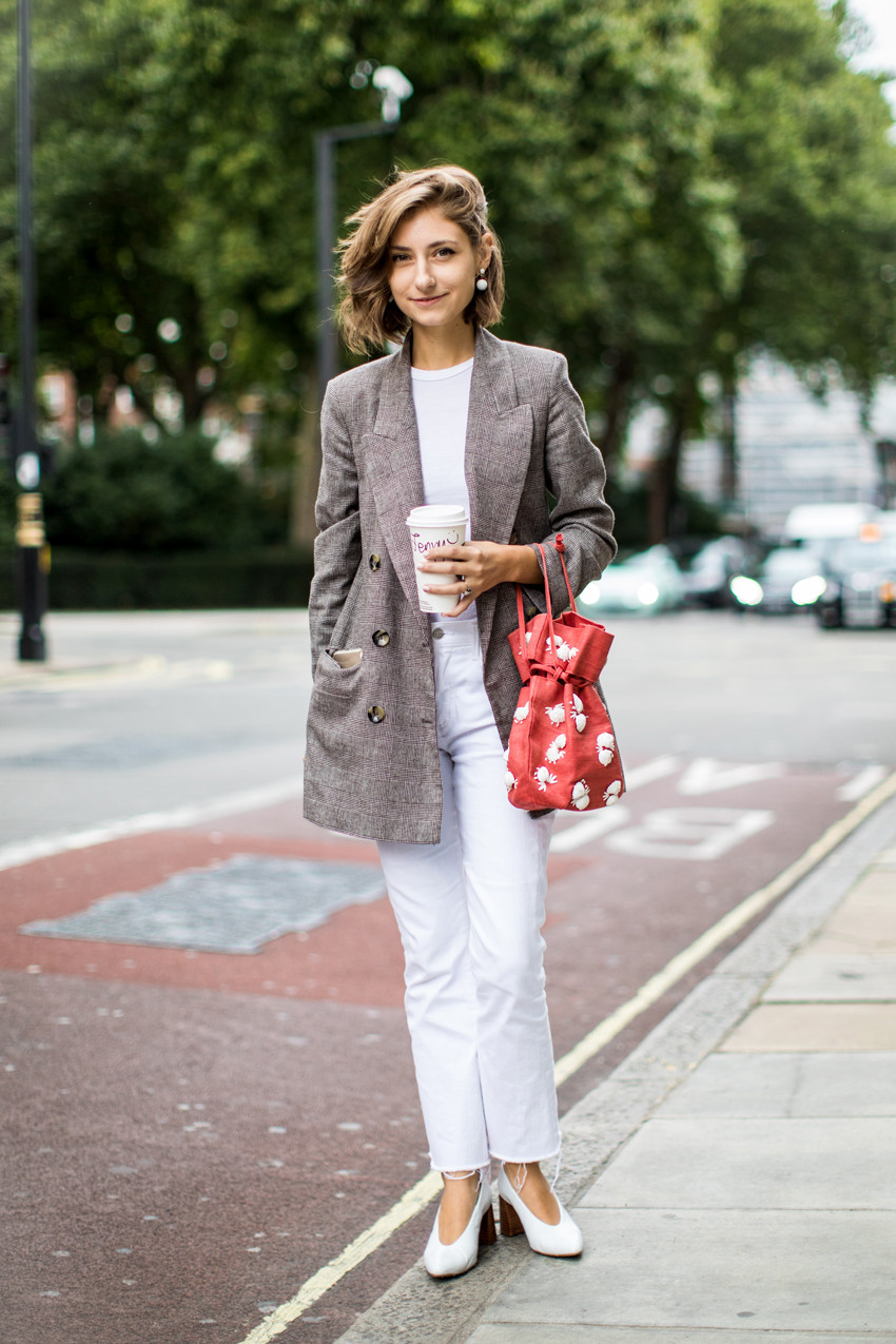 Smart Casual Polish: White Heels with Grey Blazer and Jeans Smart Casual Polish: White Heels with Grey Blazer and Jeans — Heels Outfits
