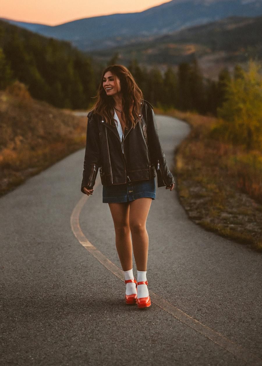 Edgy Moto Jacket and Mini Skirt for a Bold Statement Edgy Moto Jacket and Mini Skirt for a Bold Statement — Road Trip Outfits
