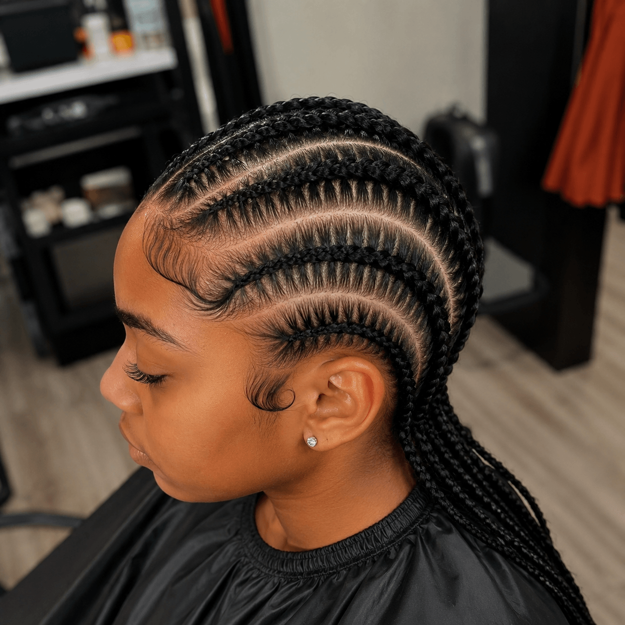 Precise Black Cornrows — Feed In Braids