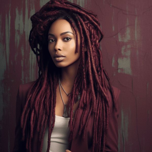 Shoulder Length Deep Red Locs Shoulder Length Deep Red Locs