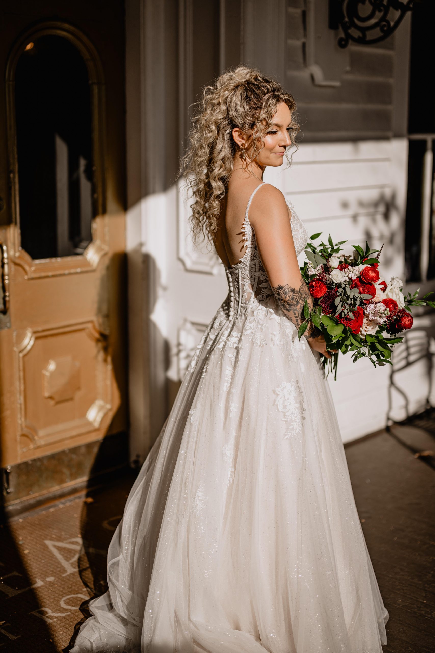 Thick Blonde Curls Side View Thick Blonde Curls Side View — Half Up Half Down Curly Hair