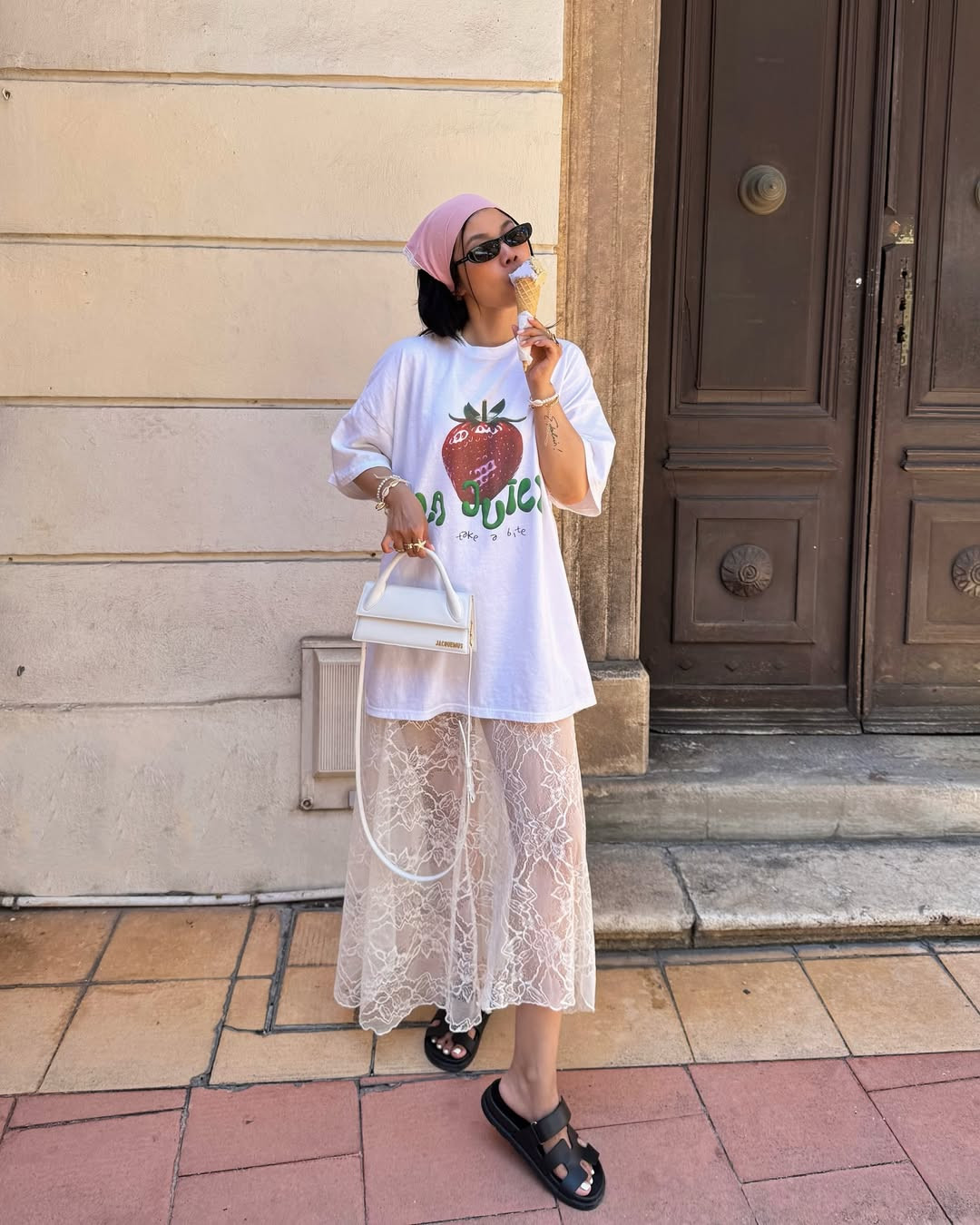 Summery Vibes: Pink Bandana Headscarf with Maxi Skirt — Headscarf Outfits