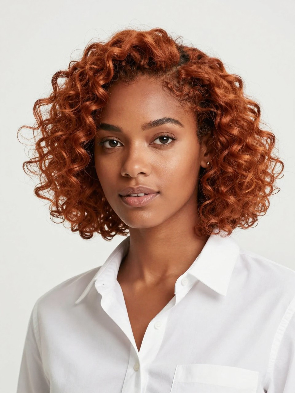 Vibrant Ginger Curly Bob — Ginger Hair on Black Women