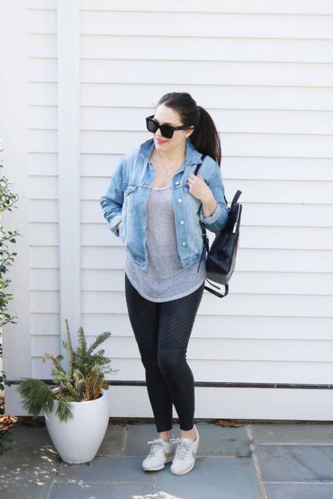 White Sneakers Outfit Idea White Sneakers Outfit Idea — Denim Jackets