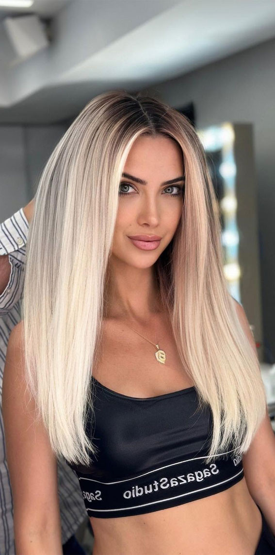 Shoulder Visual Idea Shoulder Visual Idea — Blonde Hair with Dark Roots