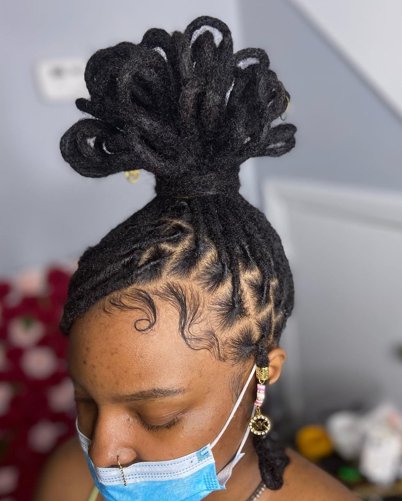 Voluminous Blooming Flower Loc Updo — Loc Petals