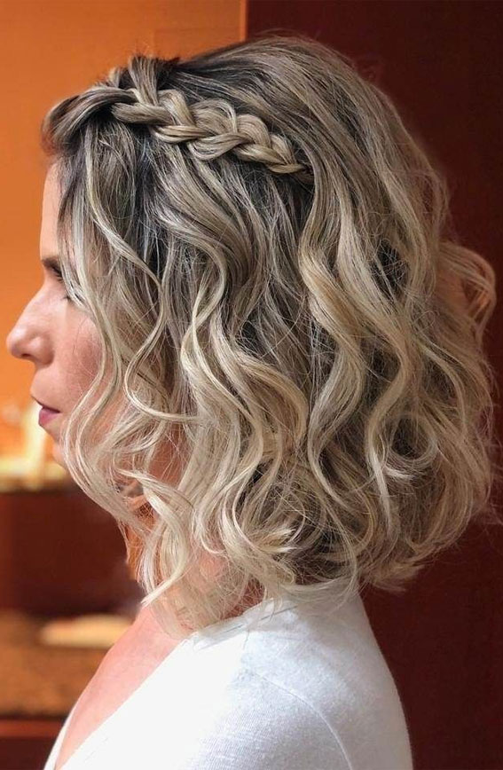 Collarbone Bob With Braided Accent Collarbone Bob With Braided Accent — Easy Hairstyles for Short Hair