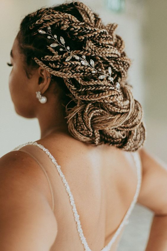 Blonde Visual Idea — Braids for Wedding