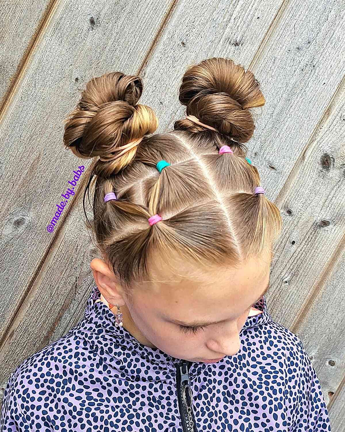 Blonde French Braids Into Layered Ponytail Blonde French Braids Into Layered Ponytail — Softball Hairstyles