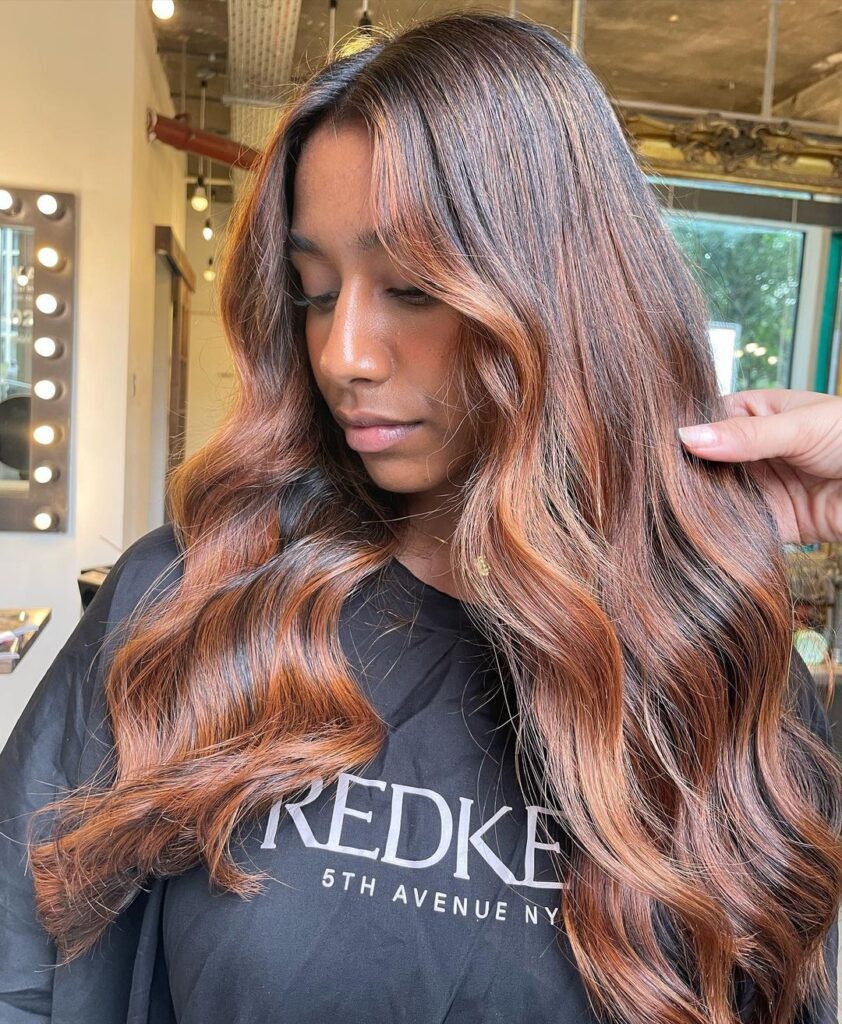 Long Layers Visual Idea — Brunette Hair Colors