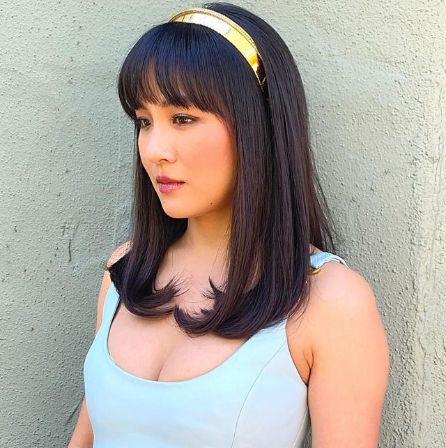 Mid-Length Dark Brown Cut With Blunt Fringe Mid-Length Dark Brown Cut With Blunt Fringe — Straight Hairstyles