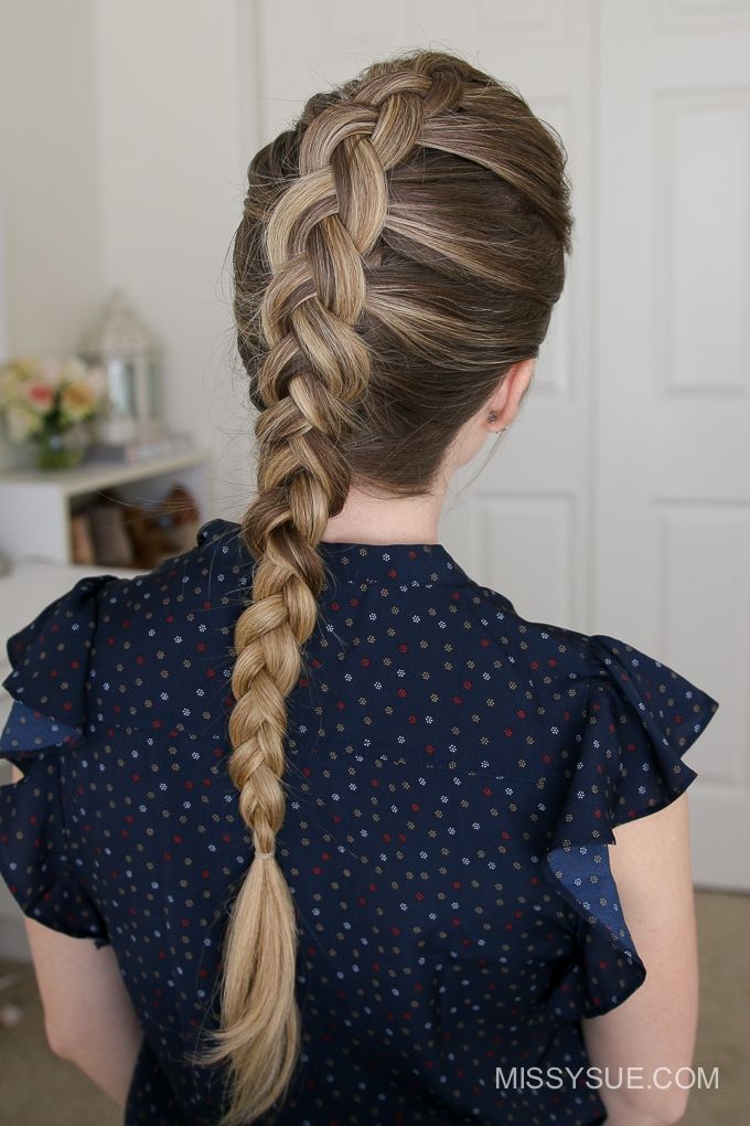 Thick Blonde Dutch Braid — Travel Hairstyles