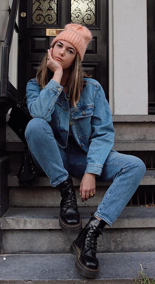Denim-on-Denim with Black Jadon Boots Denim-on-Denim with Black Jadon Boots — Jadon Boots Outfits