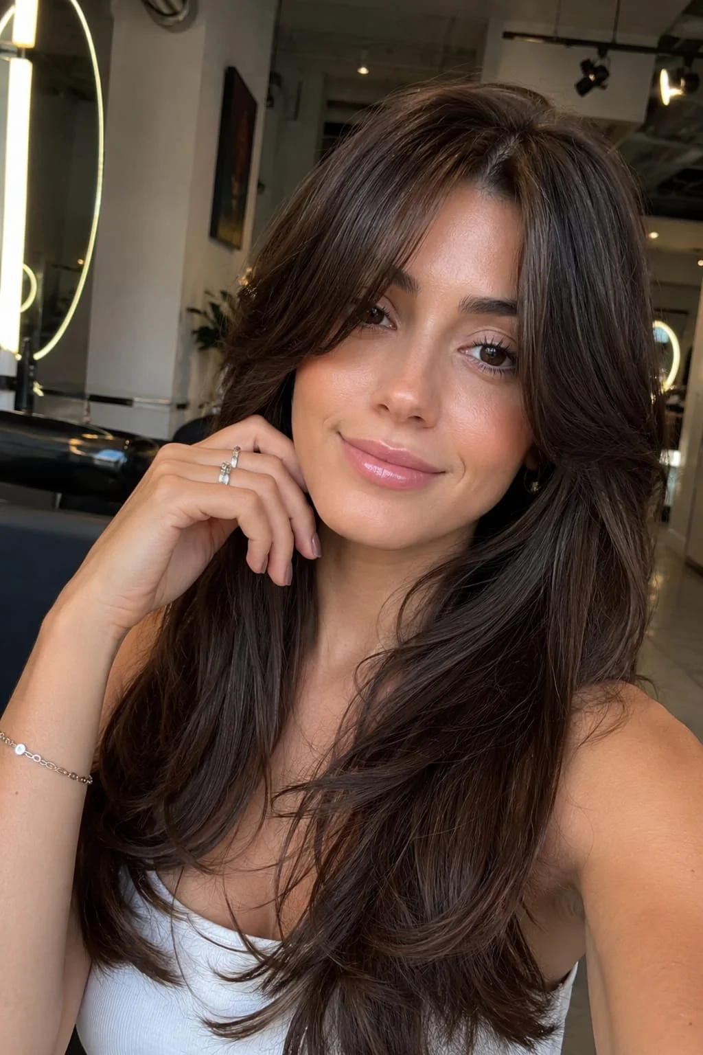Minimalist Style: Birkin Bangs with a Ribbed Tank Top Minimalist Style: Birkin Bangs with a Ribbed Tank Top