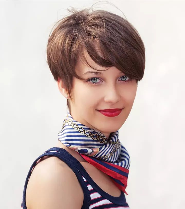 Choppy Layered Light Brown Pixie Choppy Layered Light Brown Pixie — Long Pixie