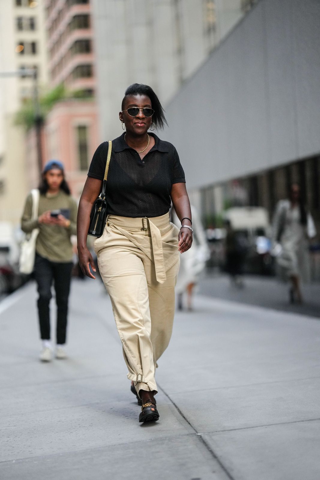 Polished Comfort: Polo Shirt with Belted Trousers Polished Comfort: Polo Shirt with Belted Trousers — Internship Outfits