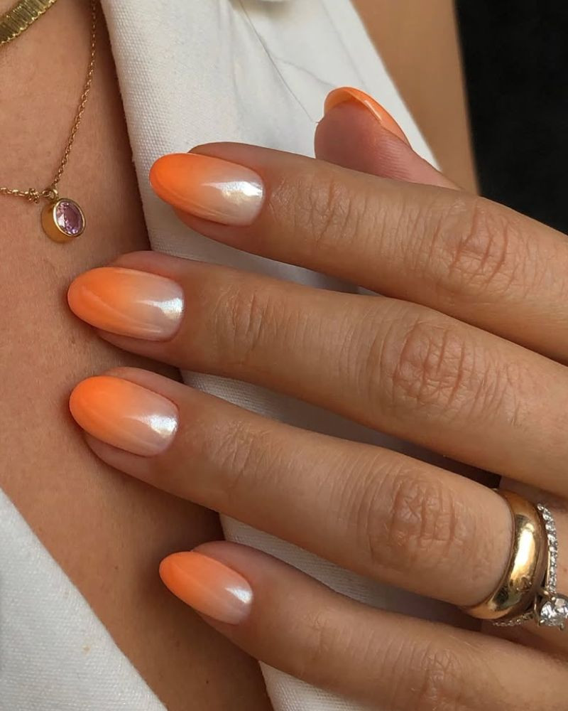Pearlescent Shimmer Visual Idea Pearlescent Shimmer Visual Idea — Sunset Nails