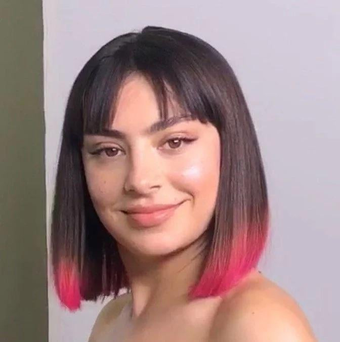 Chin Visual Idea Chin Visual Idea — Dip Dye Hair