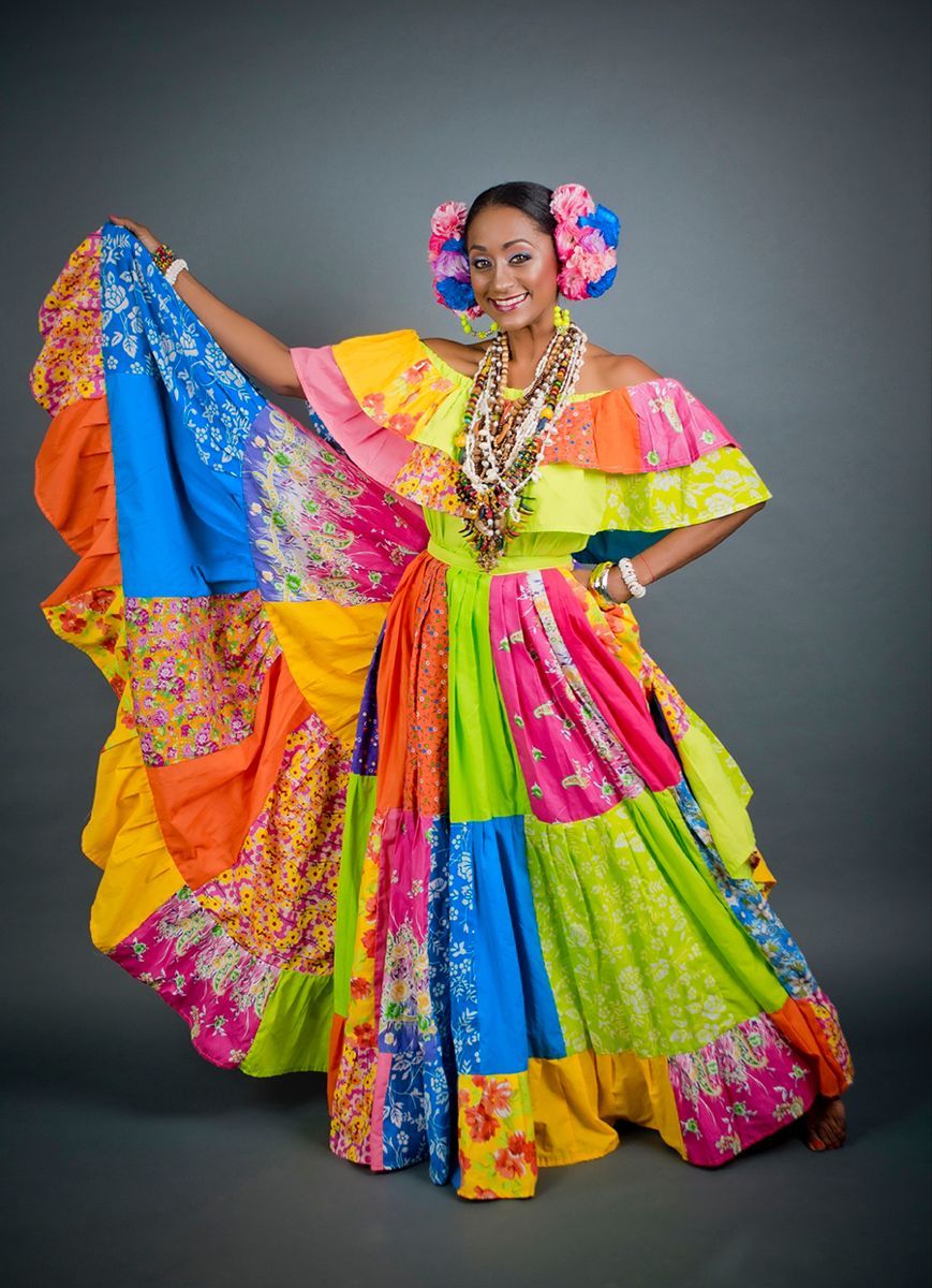Patchwork Rhapsody: Off-Shoulder Dress with Layered Necklaces — Cartagena Outfits