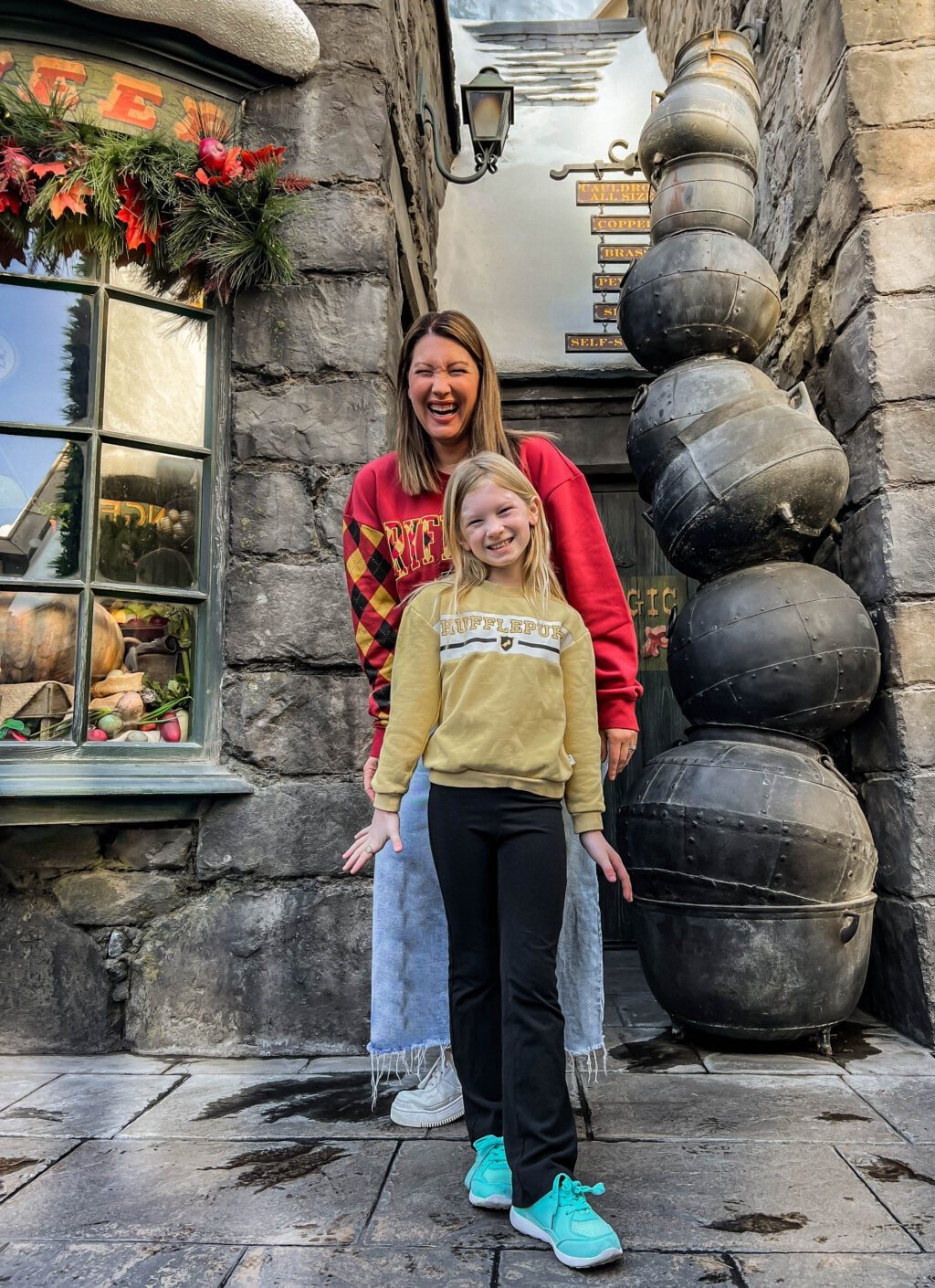 Harry Potter-Inspired Argyle Sweater and Denim Skirt Harry Potter-Inspired Argyle Sweater and Denim Skirt — Universal Studios Outfits