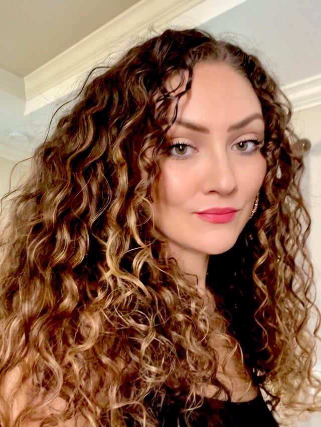 Dark Brown With Honey Blonde Curls Dark Brown With Honey Blonde Curls — Hair Color for Hazel Eyes