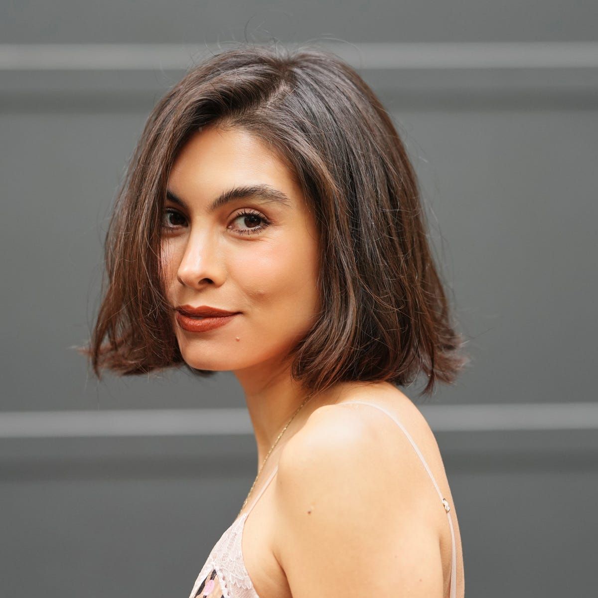 Air-Dried Chin Bob With Wispy Bangs Air-Dried Chin Bob With Wispy Bangs — Natural Hair Bob