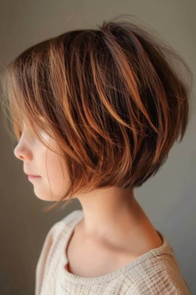 Stacked Bob With Textured Waves — Kids Haircuts
