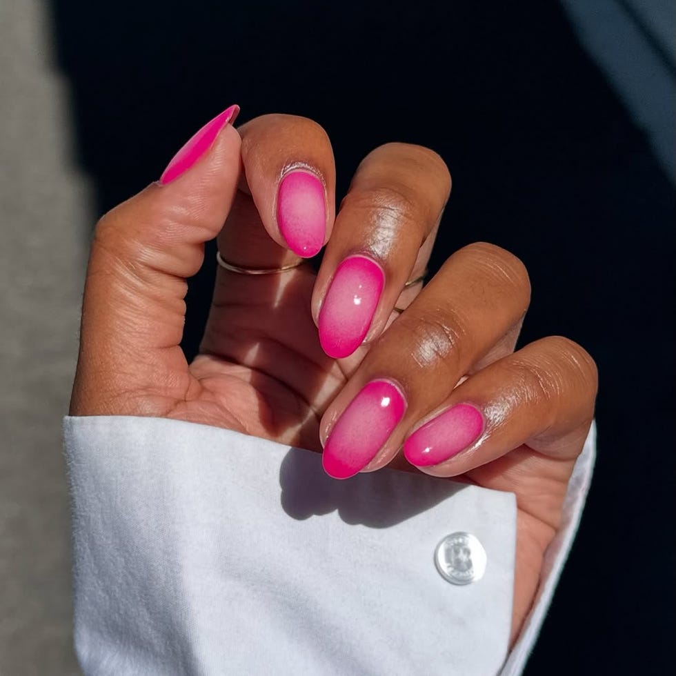 Matte Ombre Hot Pink Coffin Nails — Hot Pink Nails