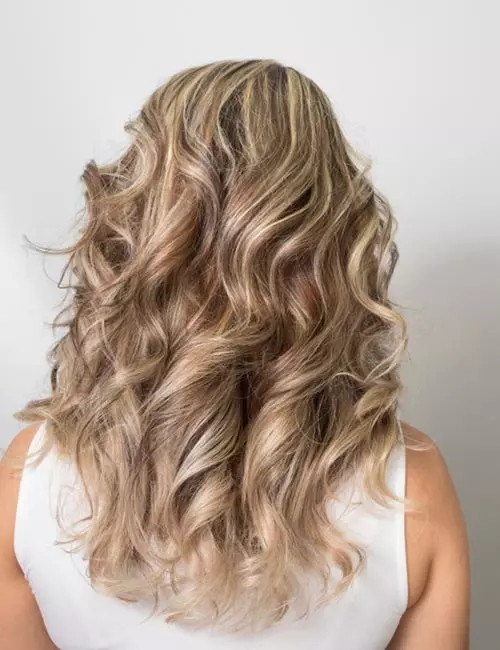 Mid-Back Visual Idea Mid-Back Visual Idea — Blonde Curly Hair