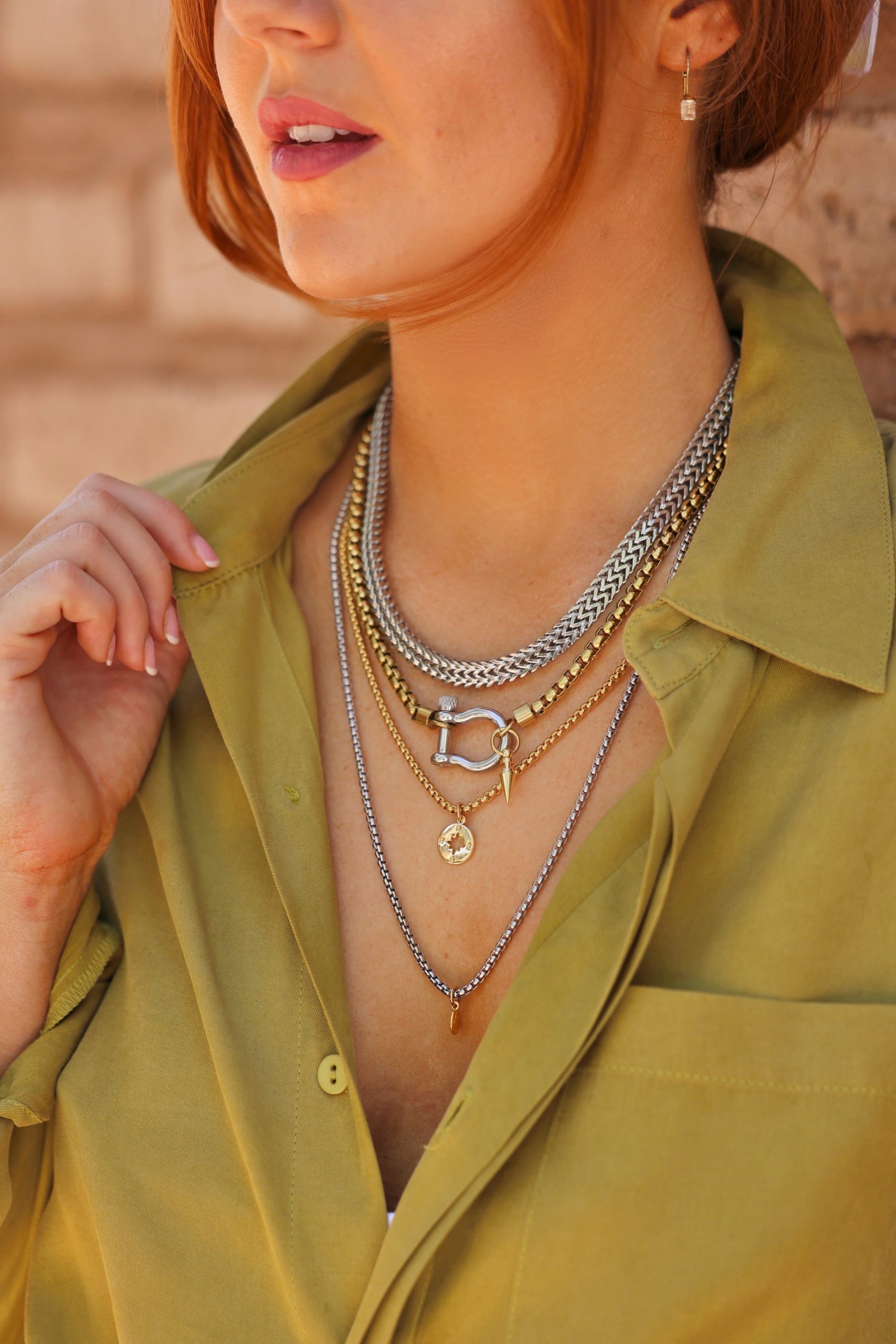 Herradura Burst Layered Necklace Set