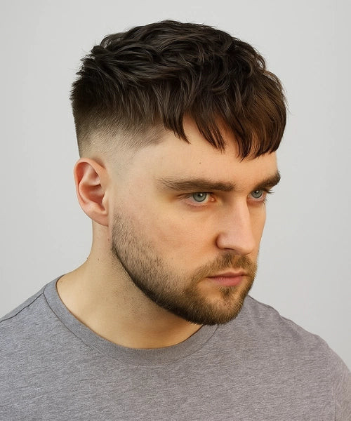 Short Textured Crop with Blunt Bangs Short Textured Crop with Blunt Bangs — Mens Hairstyles