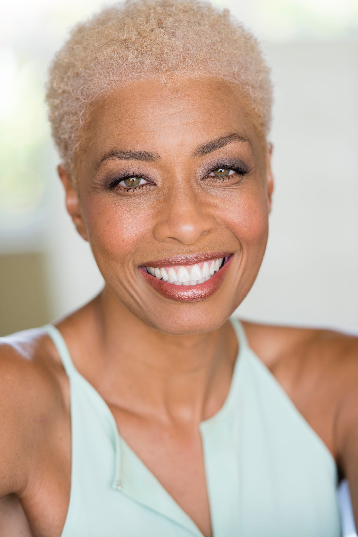 Black With Grey Streaks Visual Idea — Short Hairstyles for Black Women