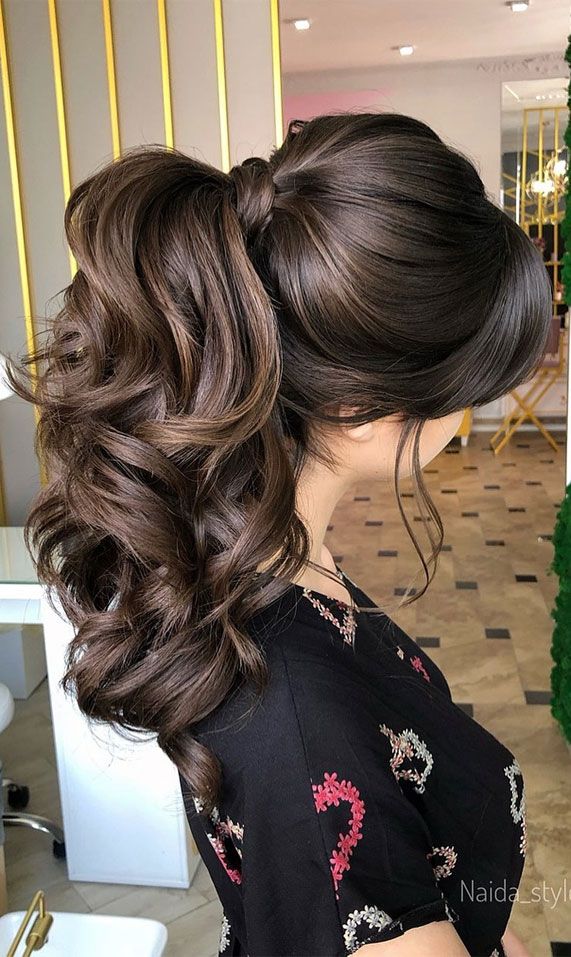 High Ponytail with Wrapped Base — Puff Ponytail