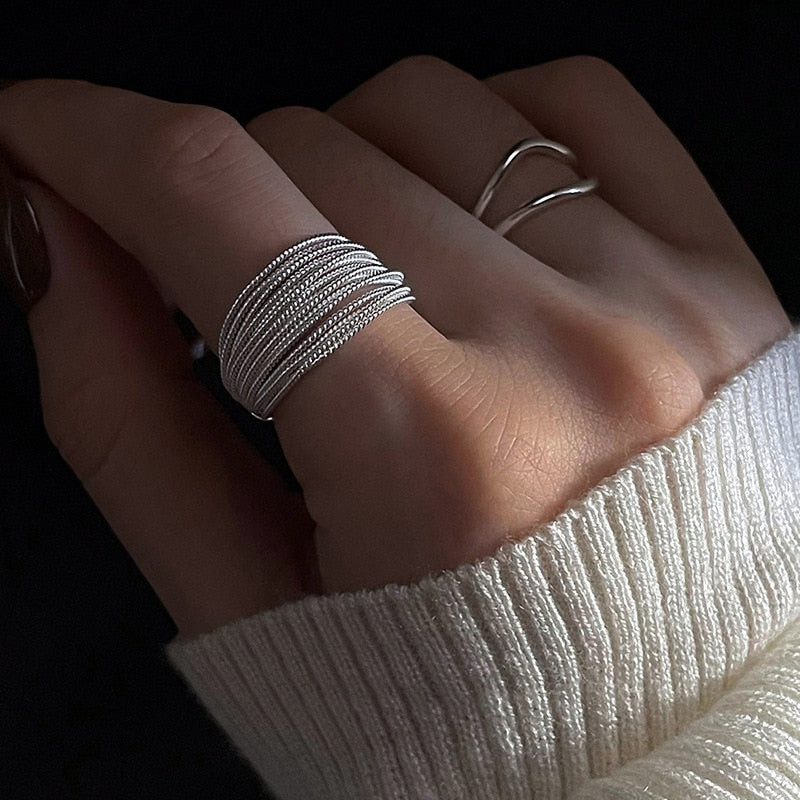 Intricate Multi-Band Silver Ring Intricate Multi-Band Silver Ring — Silver Jewelry Stack