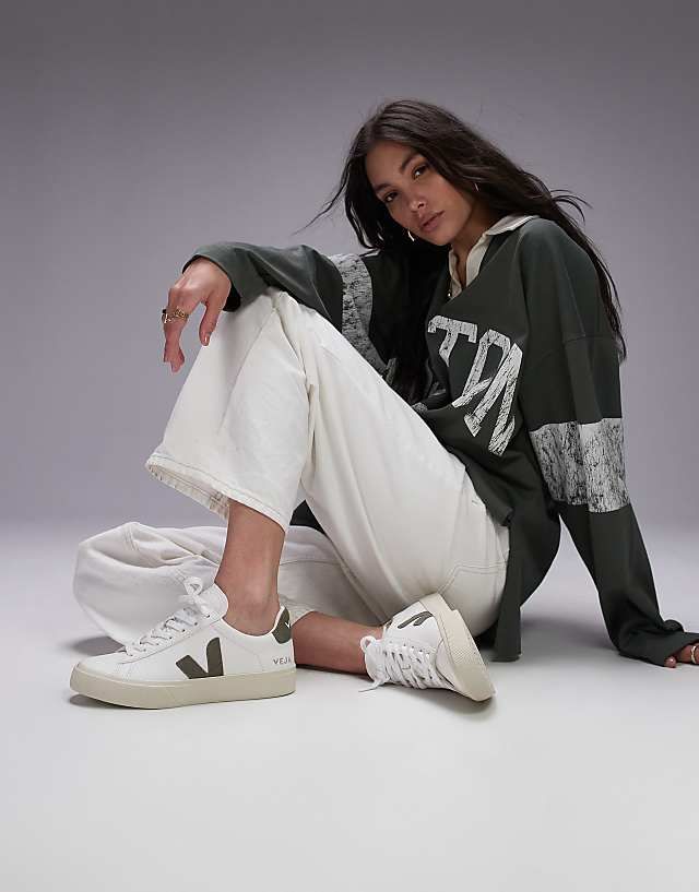 Oversized Top and Wide-Leg Pants with Veja Campo Sneakers — Veja Outfits
