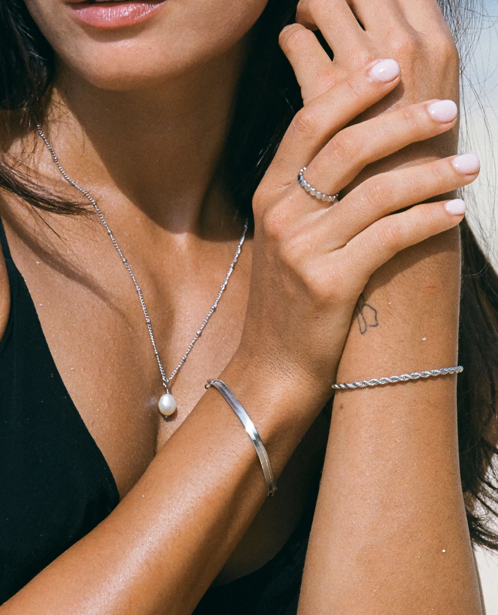 Pearl and Silver Jewelry for Beach or Casual Wear Silver Jewelry
